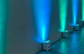 Battery-powered LED projector